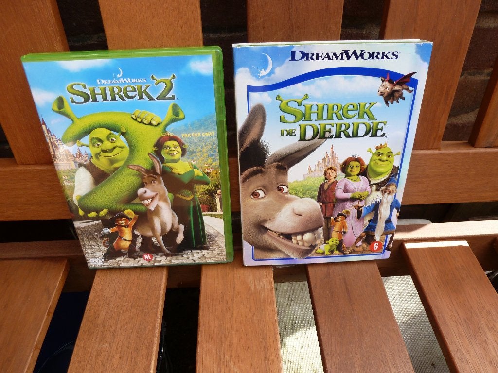 Shrek dvd 2 stuks, Alle leeftijden, Ophalen of Verzenden, Zo goed als nieuw, Amerikaans