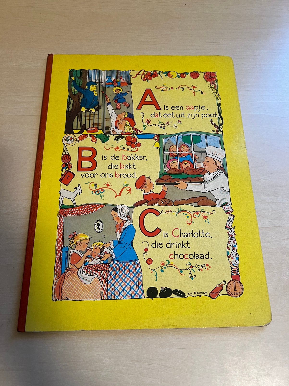 Het grote prentenboek van A is een aapje door Rie Cramer, Ophalen of Verzenden