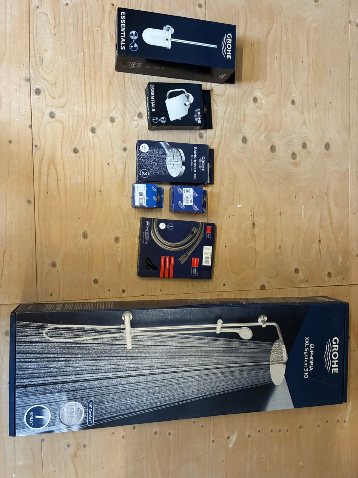 Grohe hard graphite regendouche wc set rainshower 130, Ophalen, Nieuw