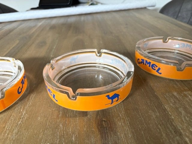 Vintage Camel asbakken - set van 3, Verzamelen, Ophalen of Verzenden, Zo goed als nieuw, Asbak