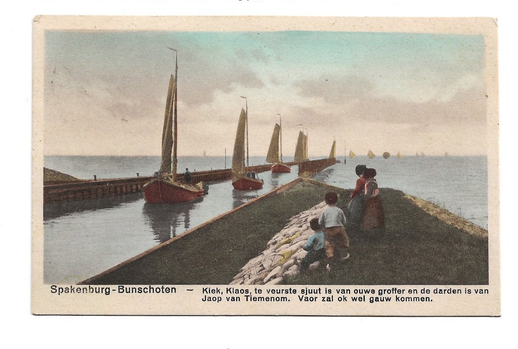 BF270-Spakenburg-Bunschoten,boten,klederdracht, Verzenden, 1920 tot 1940, Gelopen, Utrecht