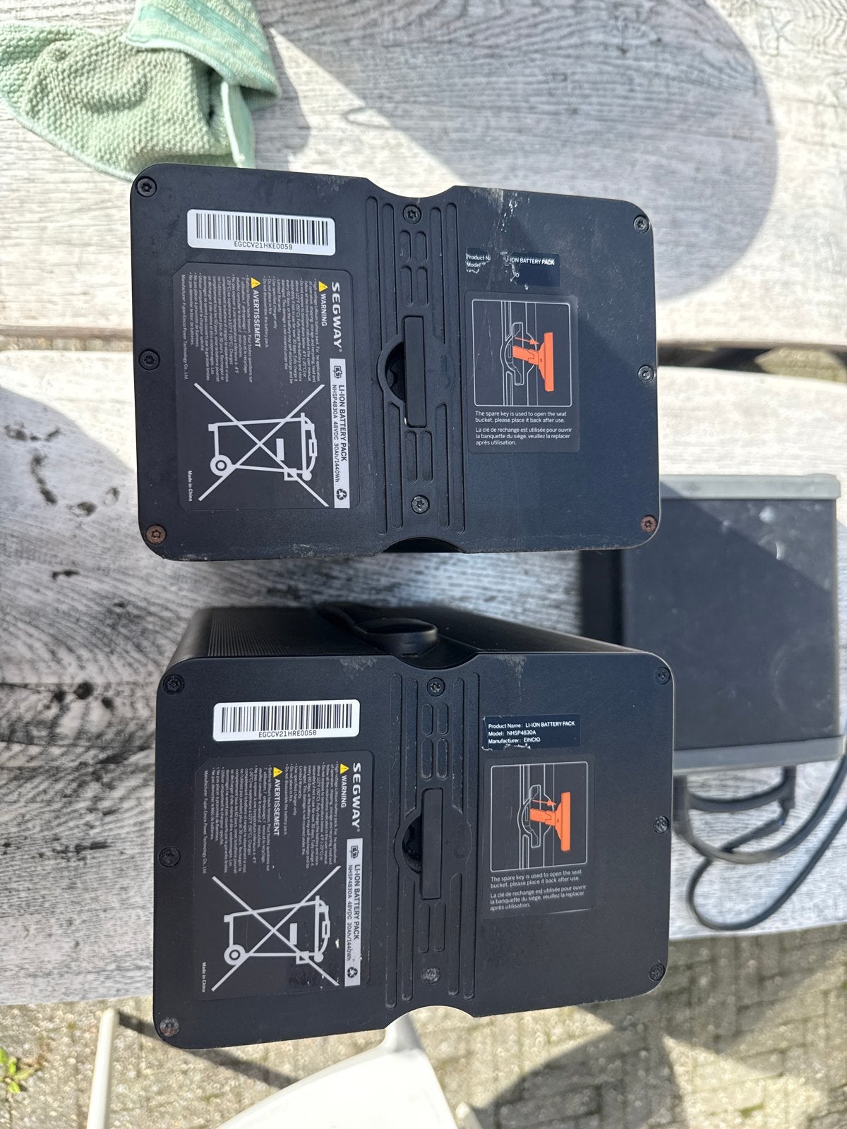 Segway Li-ion Accu Pack (2 stuks) met lader., Fietsen en Brommers, Gebruikt