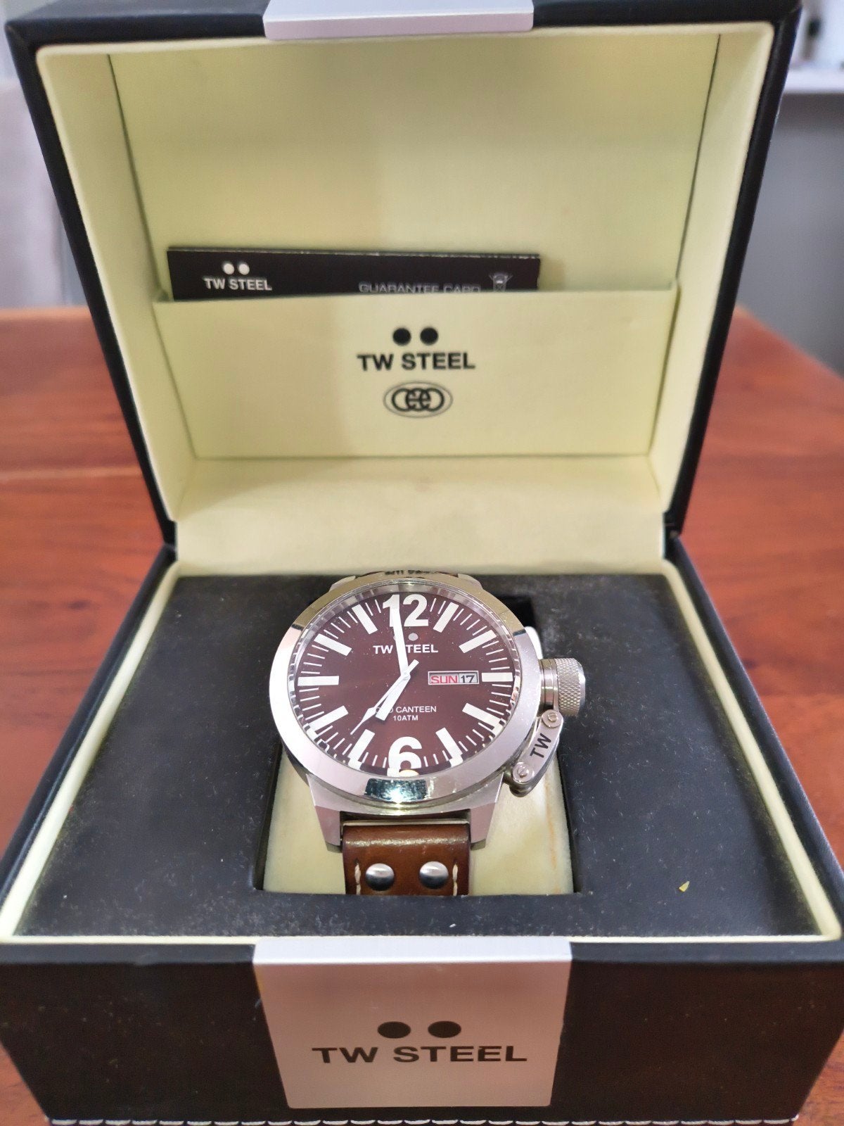 TW Steel CE1010 Canteen Horloge - Zo goed als nieuw, Sieraden, Tassen en Uiterlijk, Leer, Staal, Polshorloge, Zo goed als nieuw