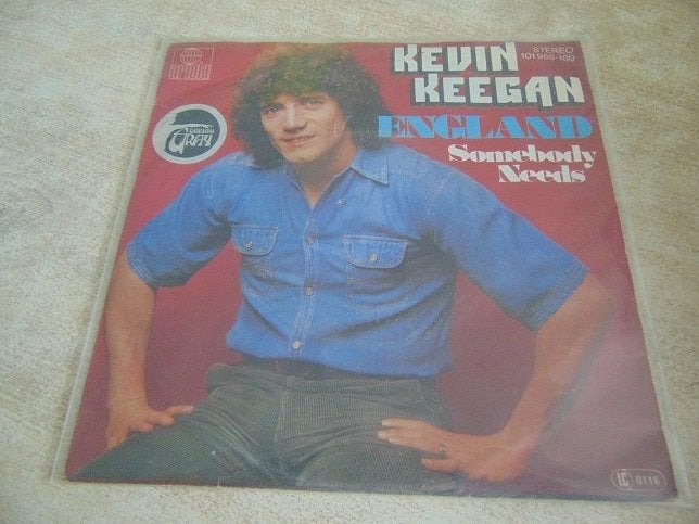 Voetbalsingles oud speler Kevin Keegan Engeland, Limited edition, Overige genres, 7 inch, Ophalen of Verzenden