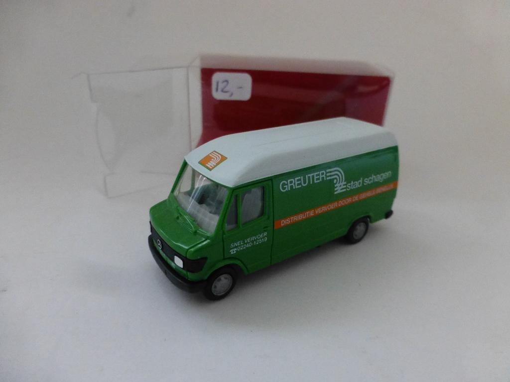 Herpa Mercedes 207D busje Greuter Transport stad Schagen, Ophalen of Verzenden, Nieuw, Bus of Vrachtwagen, Herpa