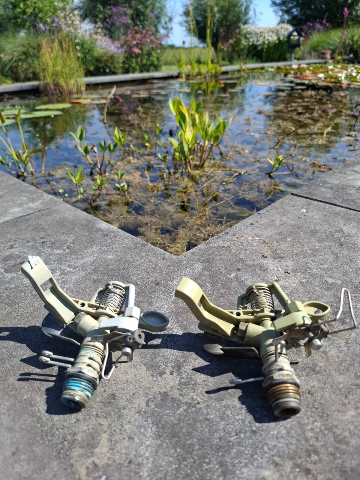 twee Sprinkler pulskoppen circulair - functioneert prima, Ophalen of Verzenden, Gebruikt