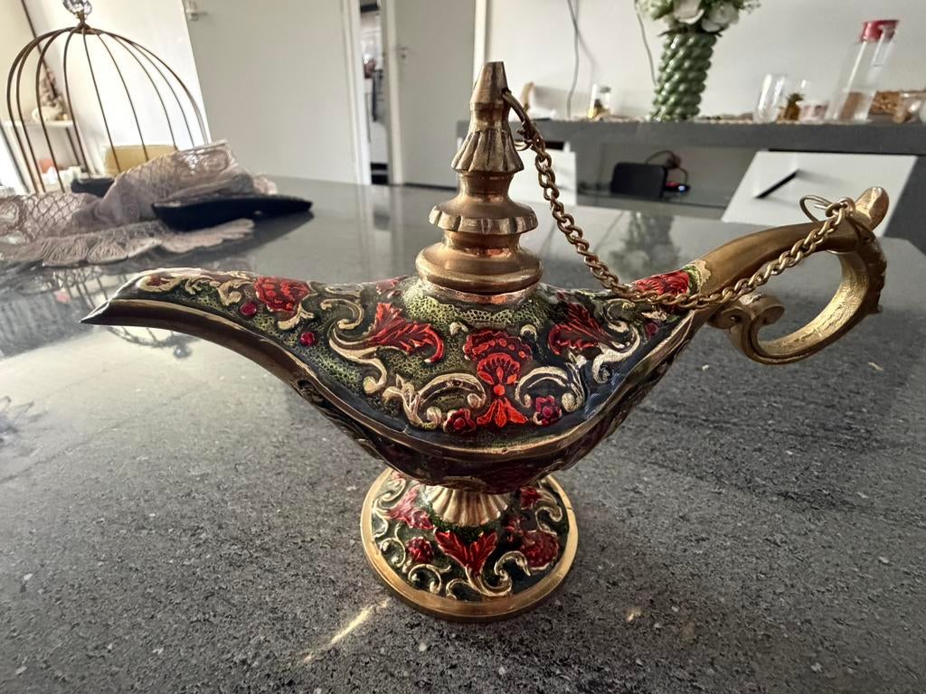 Aladin Geestlamp – Stijlvolle Vitrage Lamp (RVS, 481g), Ophalen of Verzenden, Zo goed als nieuw