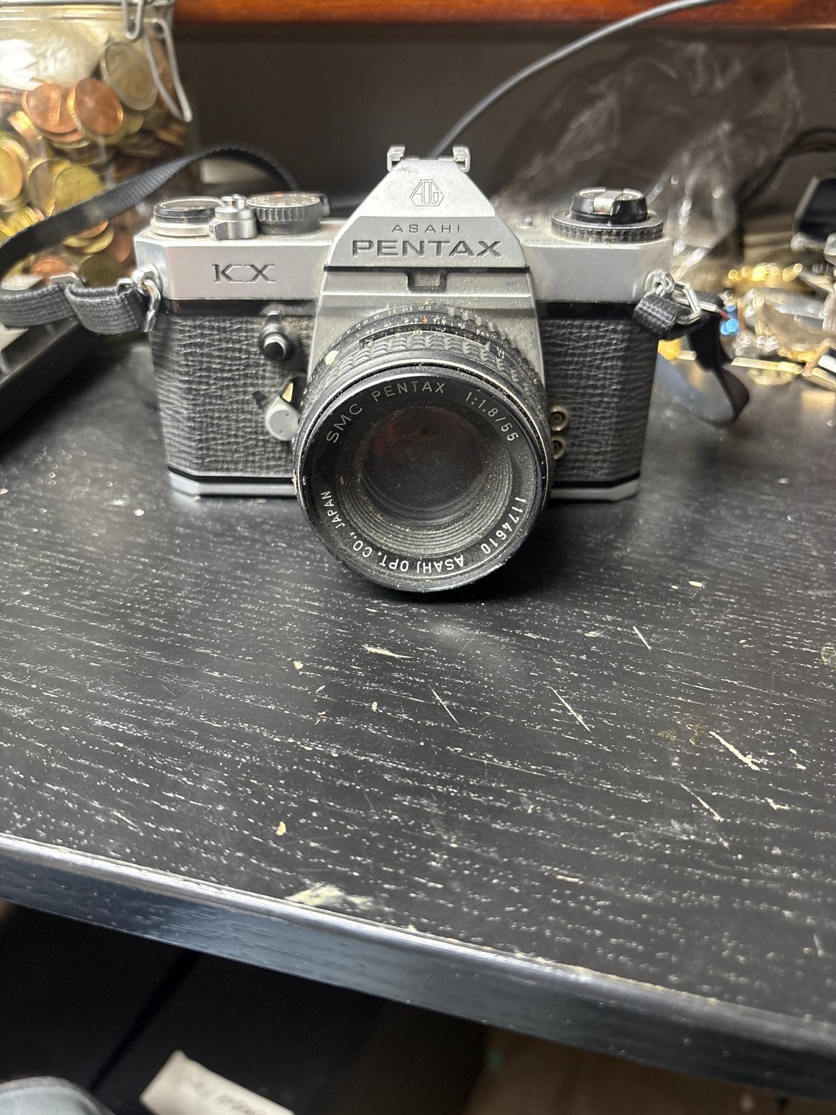 Pentax KX Spiegelreflexcamera met SMC Pentax 1:1.8/55 lens, Ophalen, Gebruikt, G, Spiegelreflex