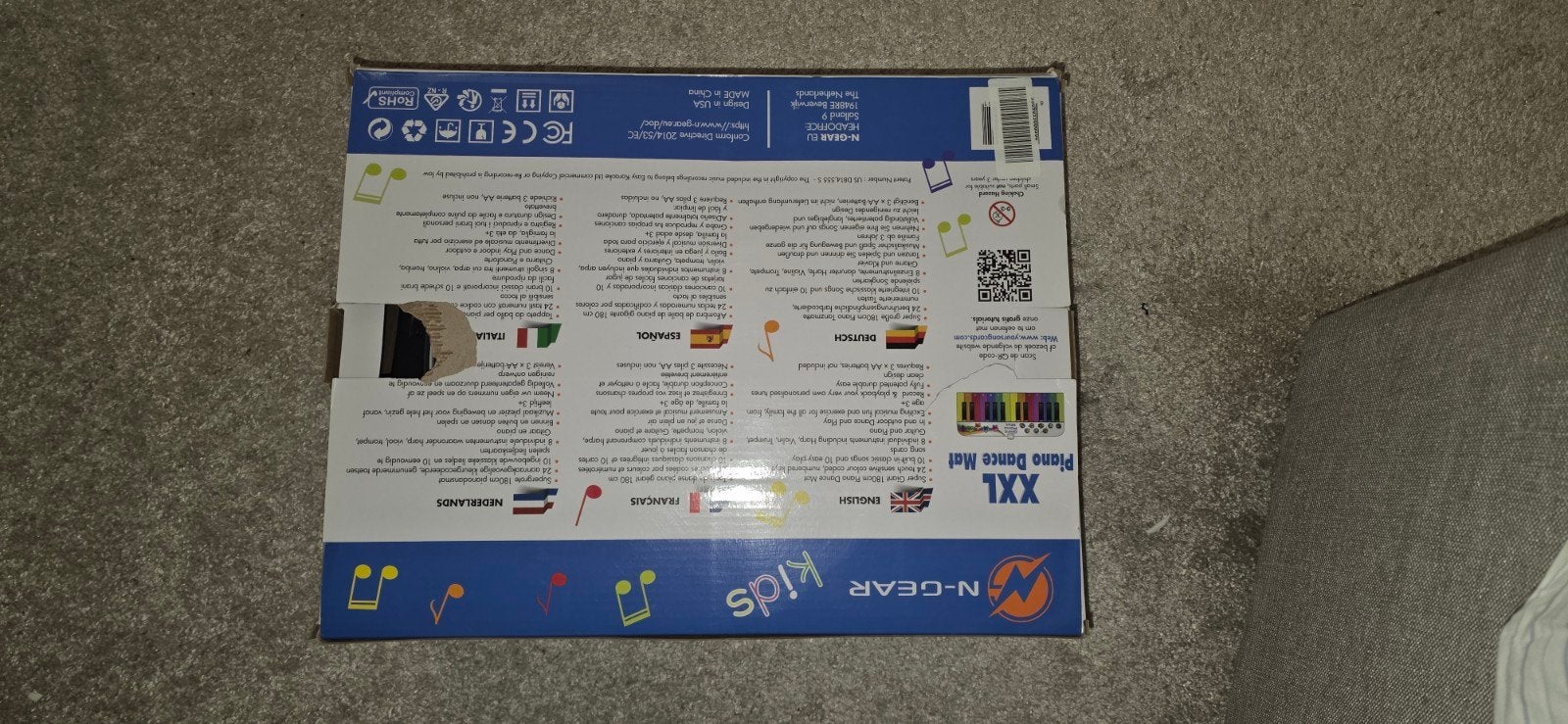 N-GEAR Kids XXL Piano & Dance Mat 2-in-1, Ophalen of Verzenden, Nieuw, Jongen of Meisje