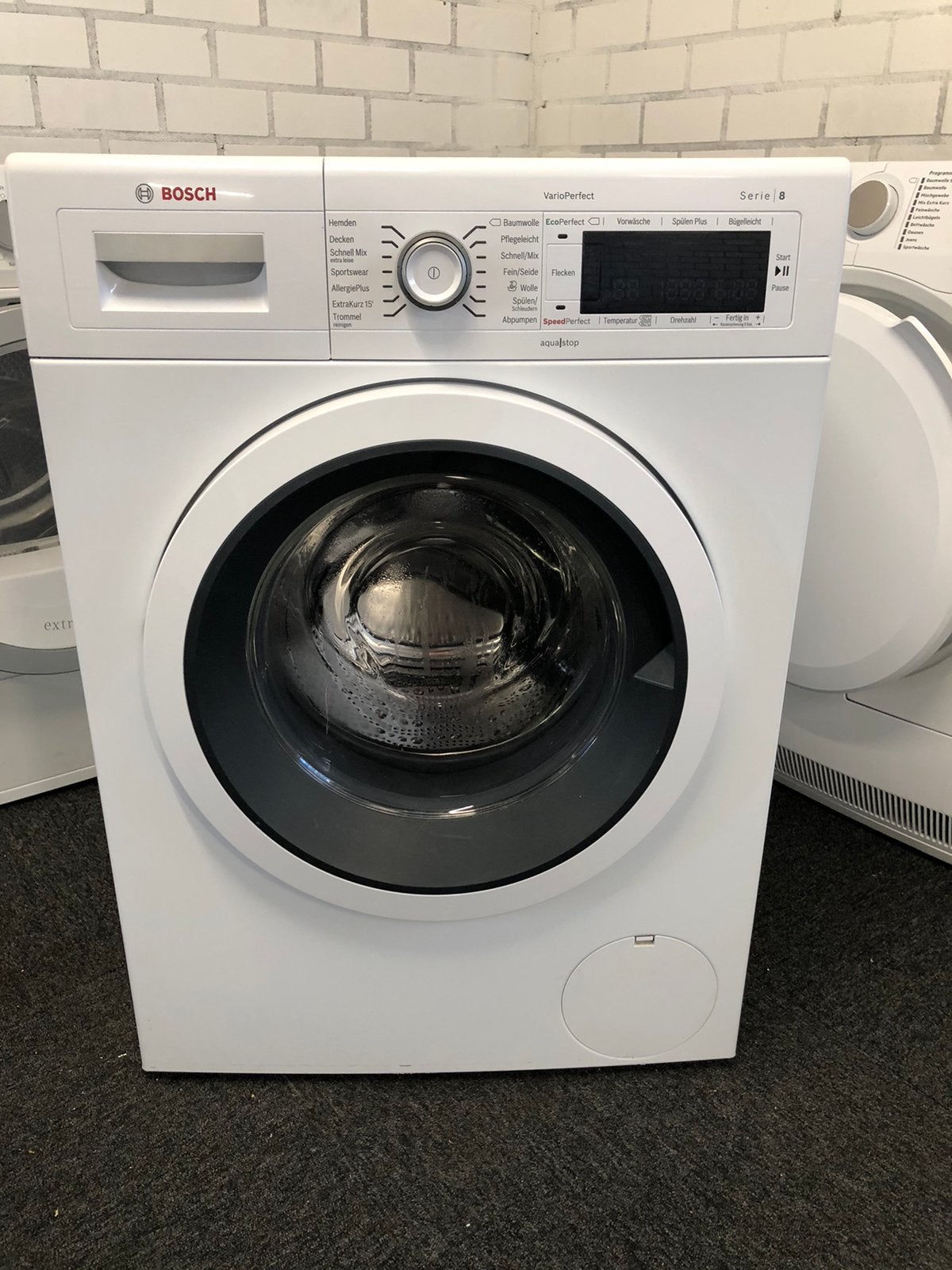 9kg A+++ Wasmachine Bosch Serie8 MET GARANTIE OPHALEN, Ophalen, Minder dan 85 cm, 8 tot 10 kg, Kort programma