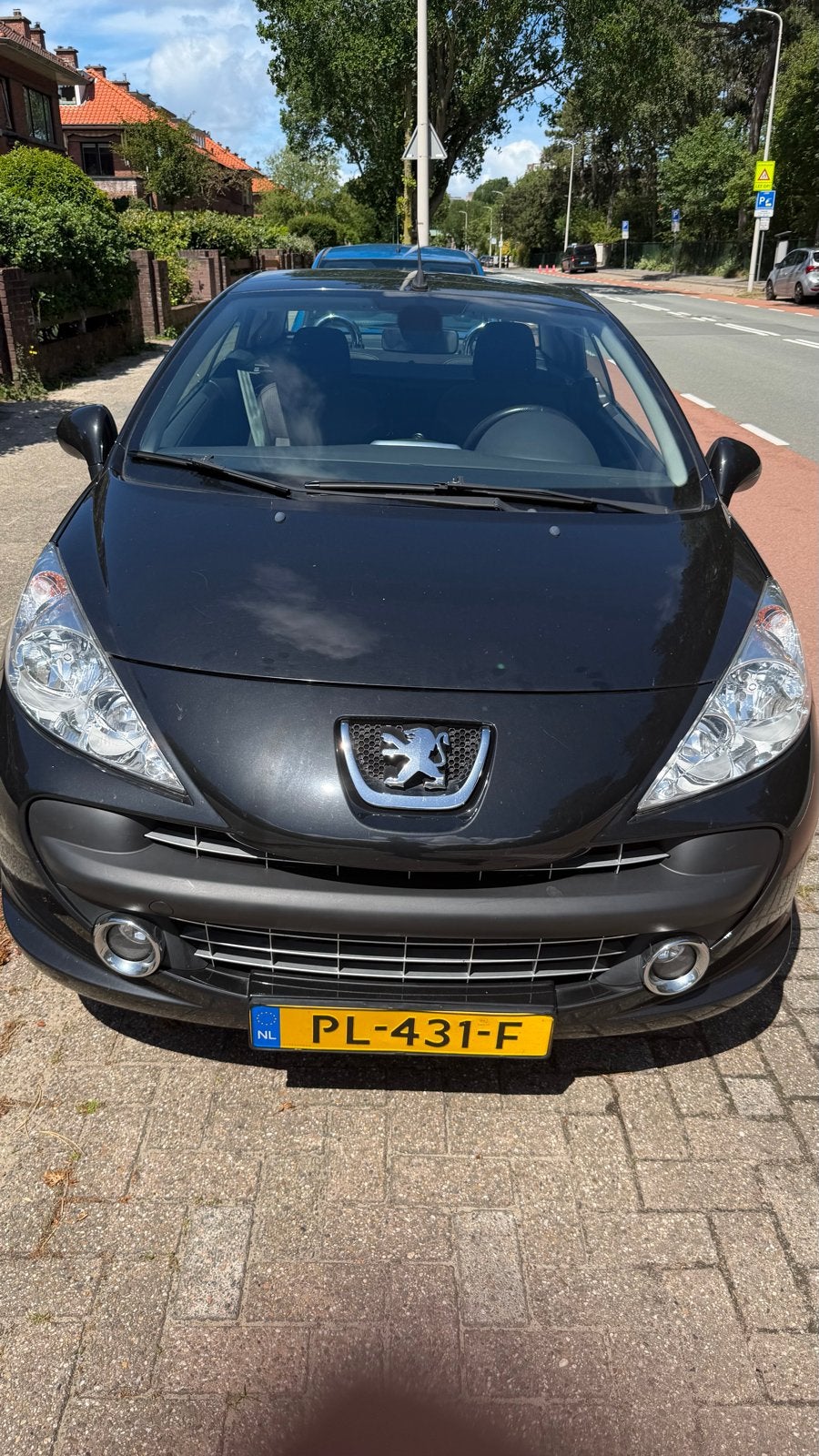 Peugeot 207 1.6 VTI CC 88KW AUT 2008 Zwart, Auto's, Peugeot, 4 cilinders, Cabriolet, 4 stoelen, Zwart