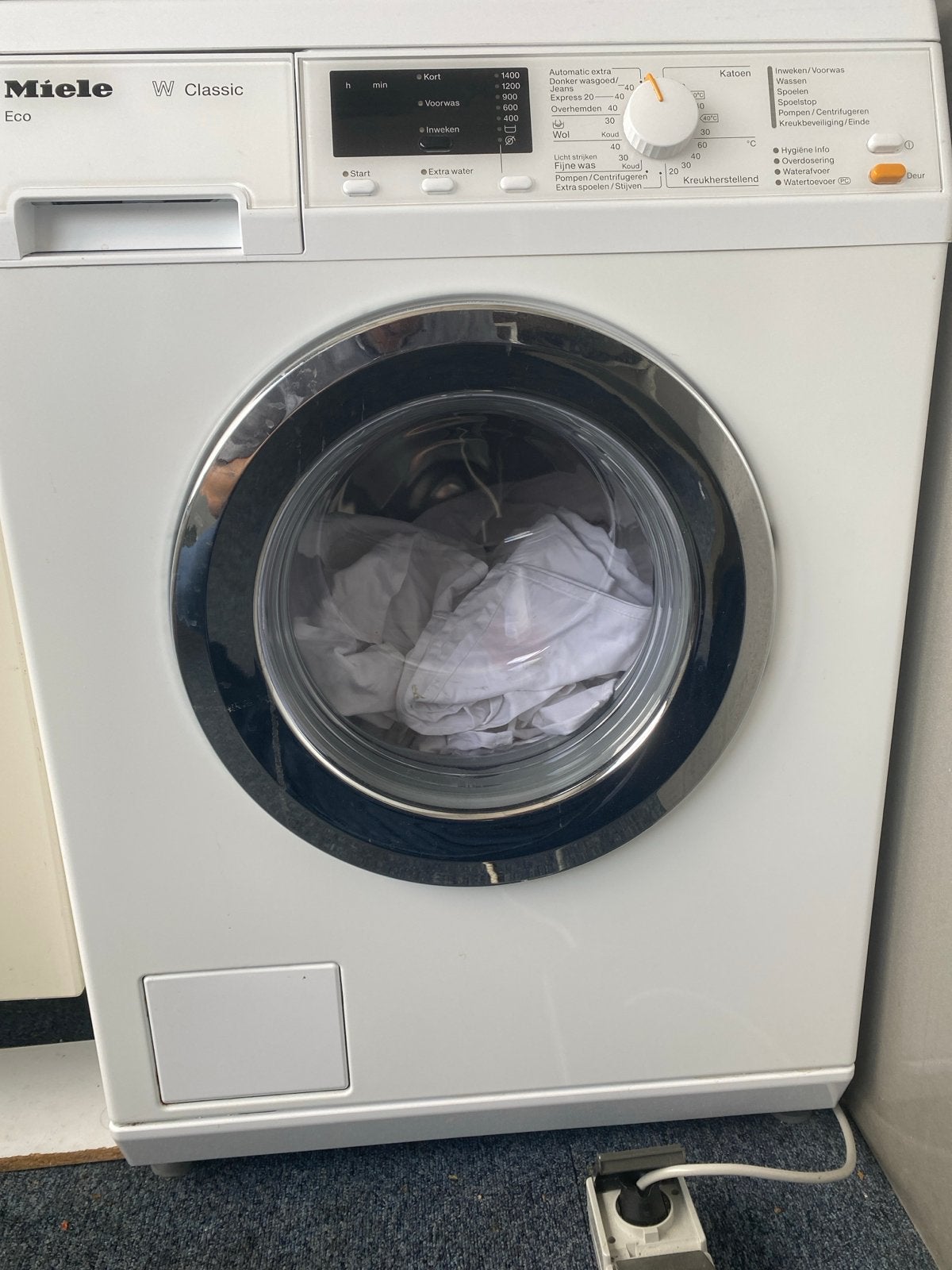 Miele W Classic Eco Wasmachine - Gebruikt, Witgoed en Apparatuur, Wasmachines, Ophalen, Gebruikt, Voorlader, Kort programma