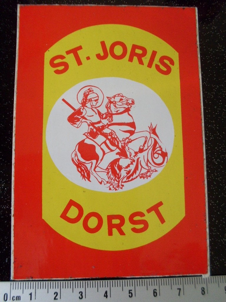 sticker st. joris dorst logo ridder te paard, Verzenden, Zo goed als nieuw, Bedrijf of Vereniging