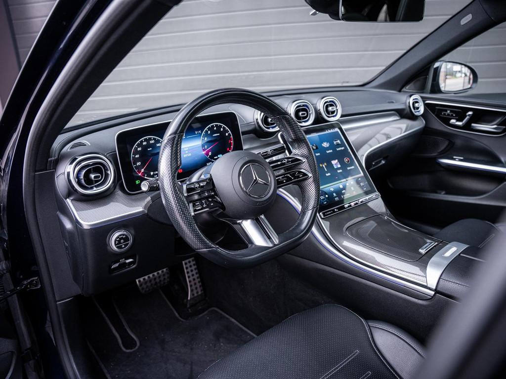 Mercedes-Benz C-klasse Estate C200 Launch Edition AMG Line -, Auto's, Automaat, 4 cilinders, Blauw, Automatische klimaatregeling