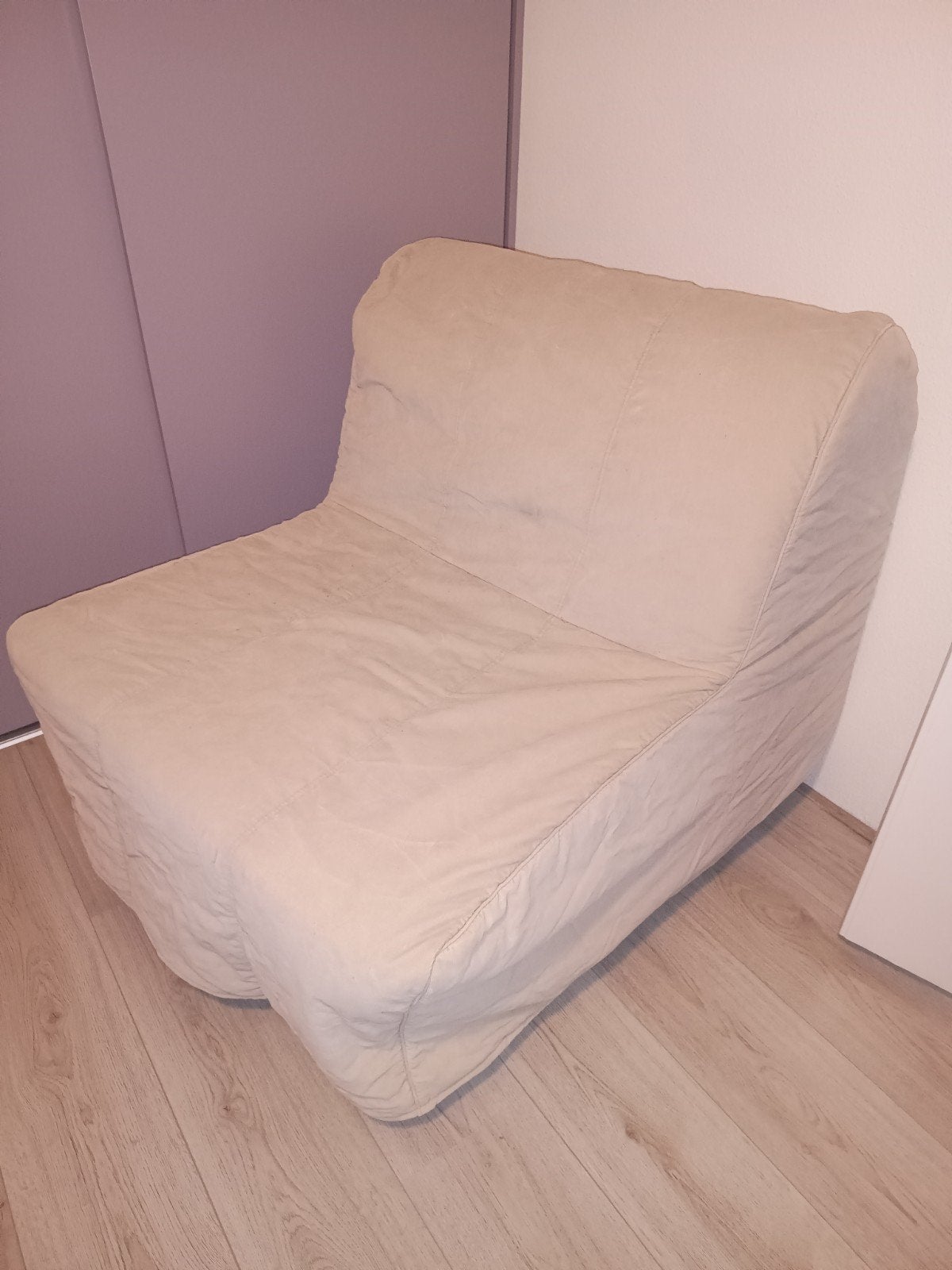 IKEA Slaapbank (eenpersoons) - Inklapbaar naar fauteuil, Ophalen, Gebruikt, Eenpersoons, 190 cm of minder