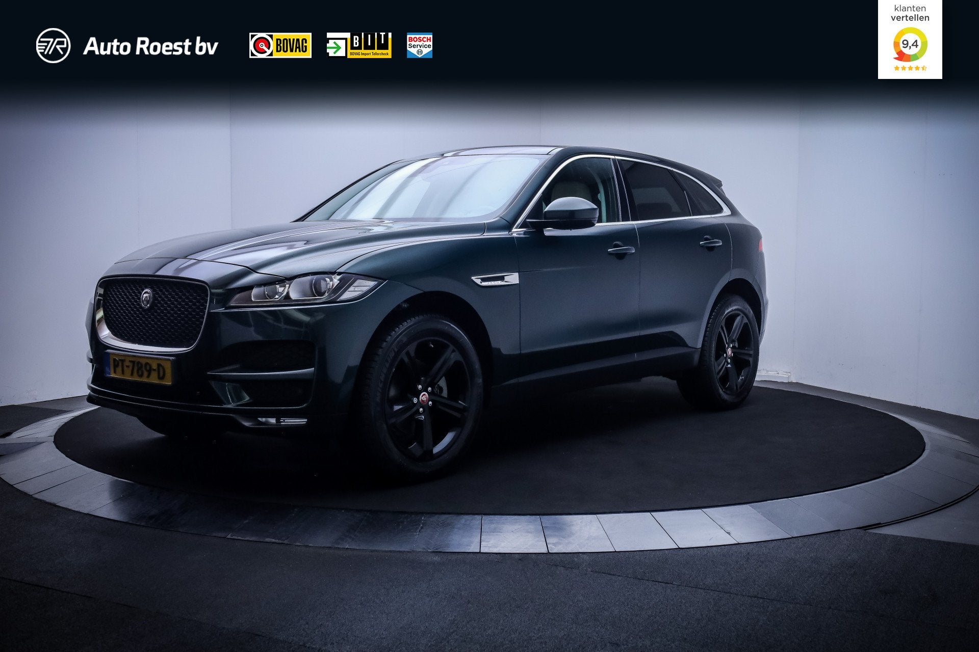 Jaguar F-Pace 2.0T AWD PORTFOLIO 25t FULL LED | MERIDIAN | M, Auto's, Dealer onderhouden, Gebruikt, 4 cilinders, 252 pk