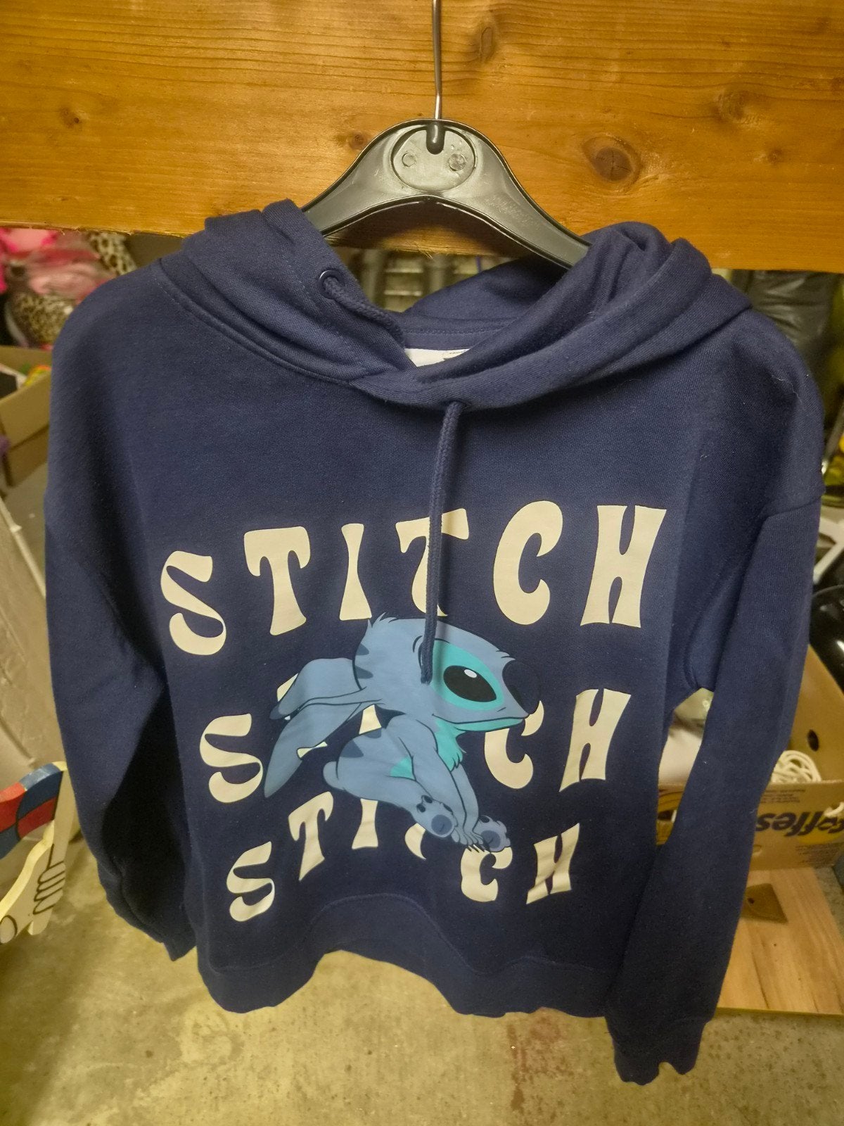 Stitch hoodie maat M, Blauw, Ophalen, Maat 38/40 (M), Onbekend