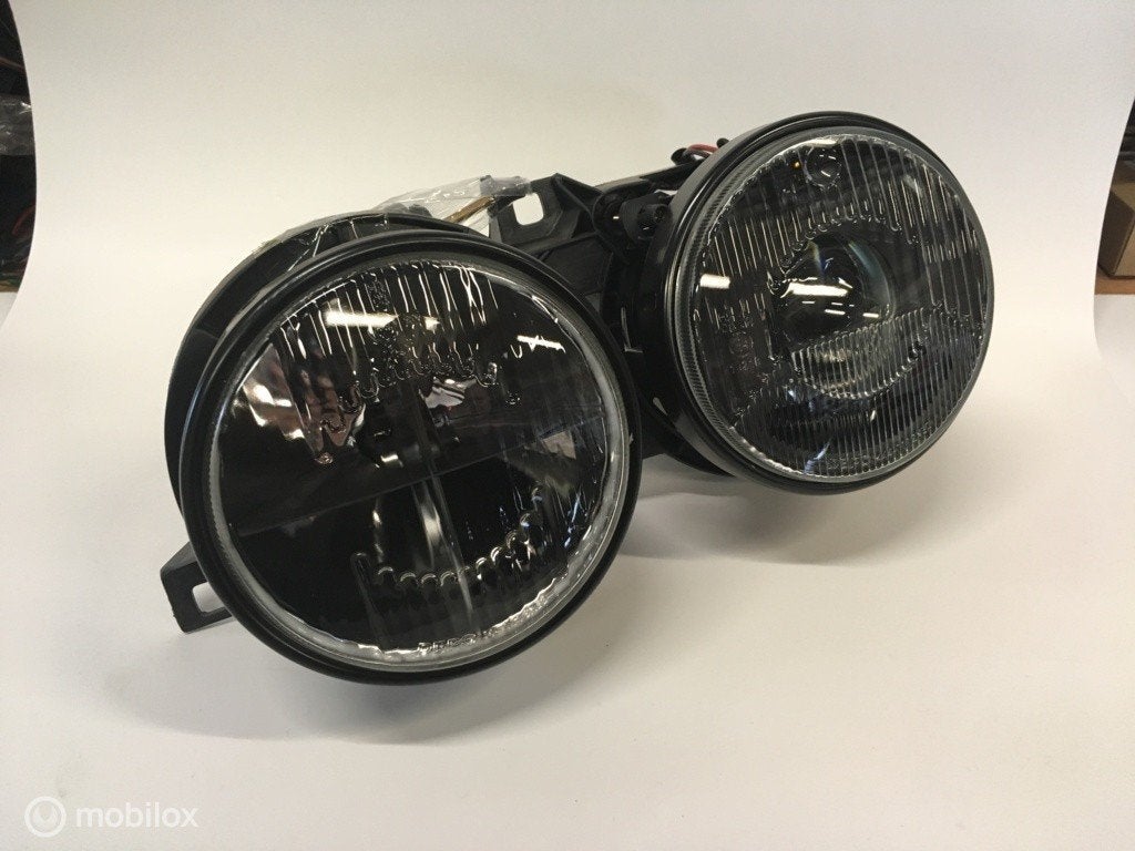 Koplamp set zwart met kruis bmw e30 3-serie imitatie, Nieuw, Ophalen of Verzenden, BMW
