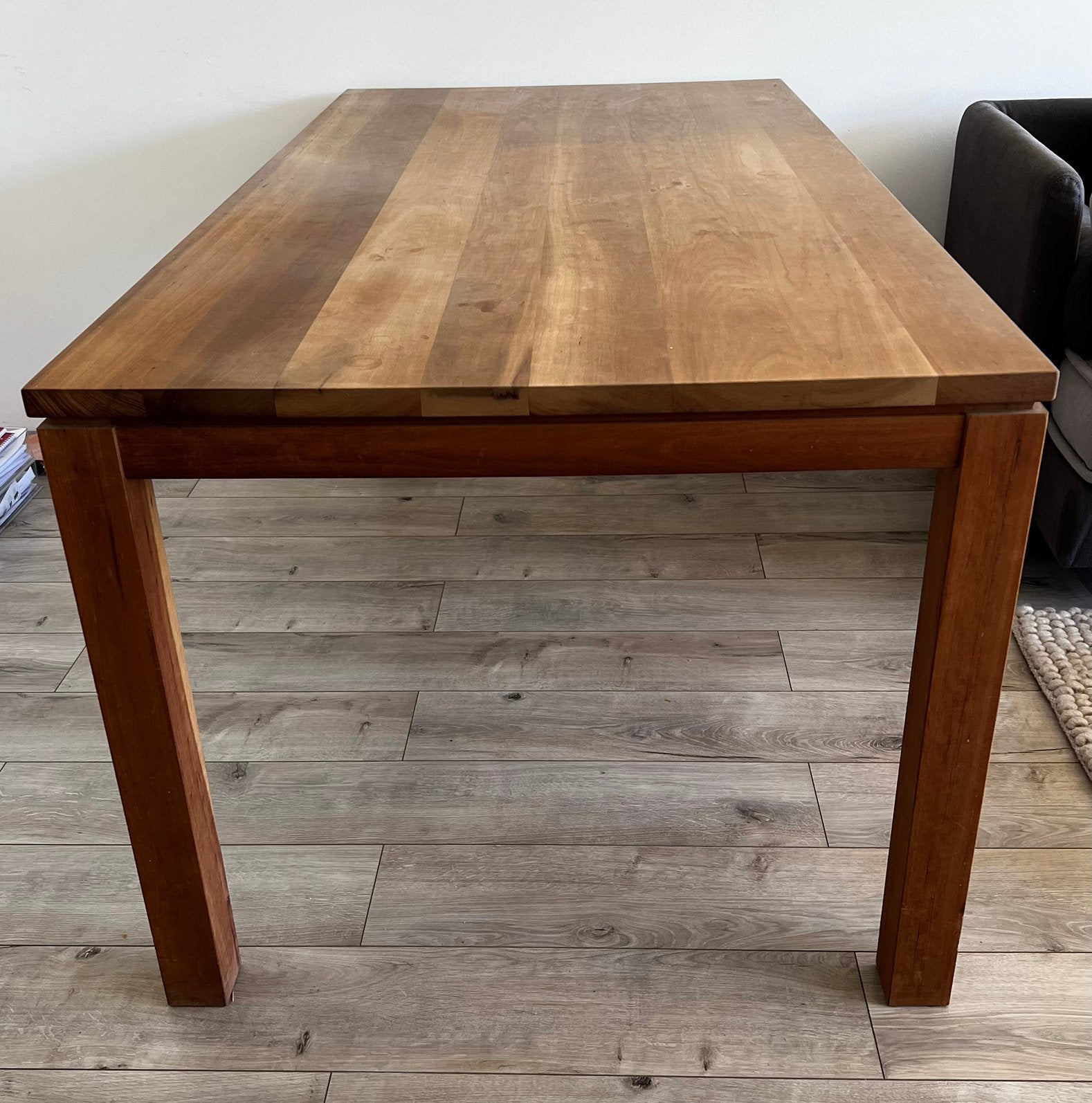 Houten eettafel, Ophalen, 50 tot 100 cm, Zo goed als nieuw, 150 tot 200 cm