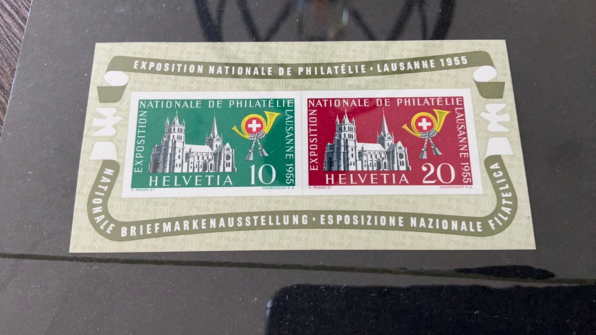 #88 Pf blokje Zwitserland 1955, Ophalen of Verzenden