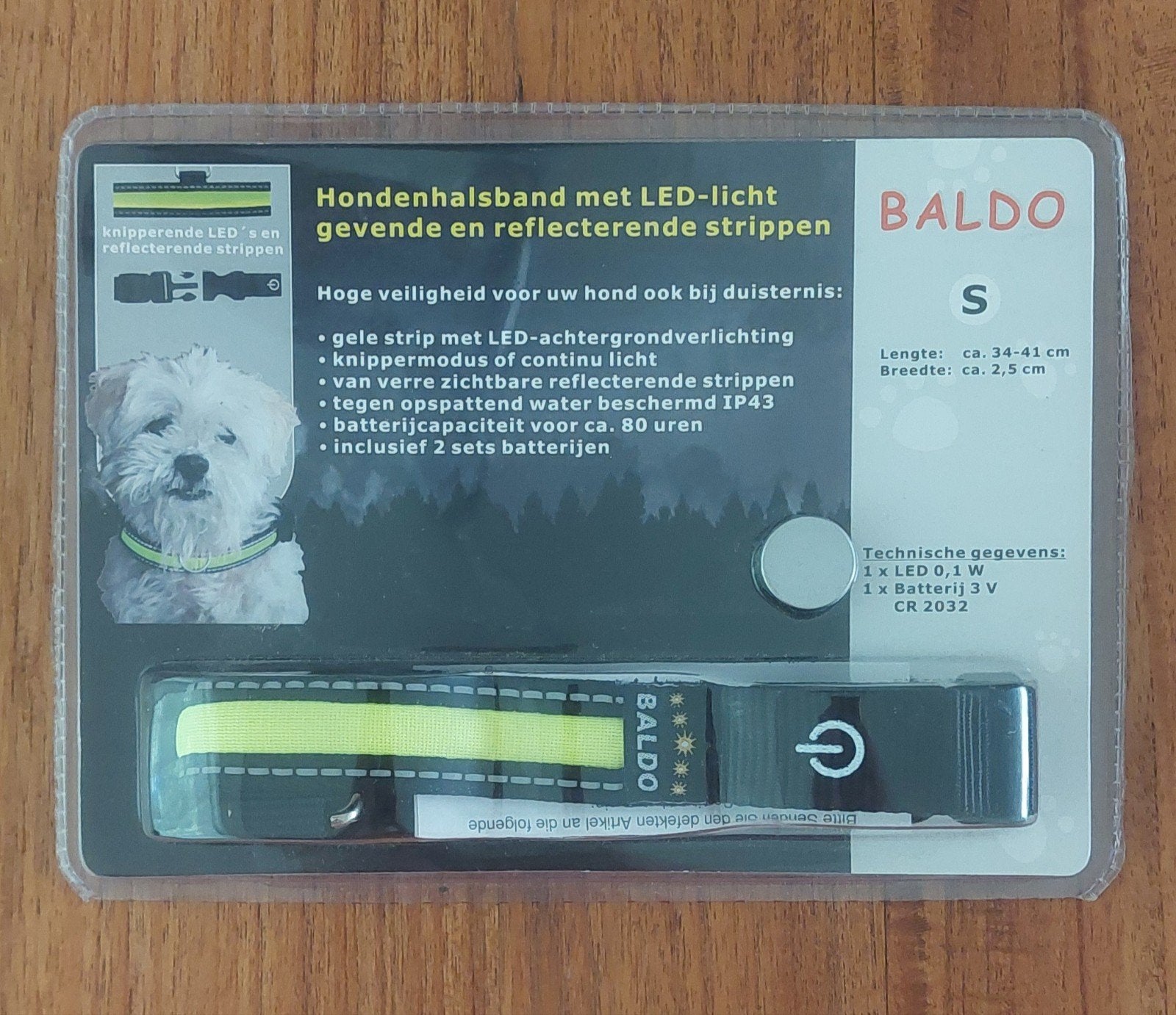 Hondenhalsband met LED-licht gevende/ reflecterende strippen, Ophalen of Verzenden, Verlicht, Nieuw