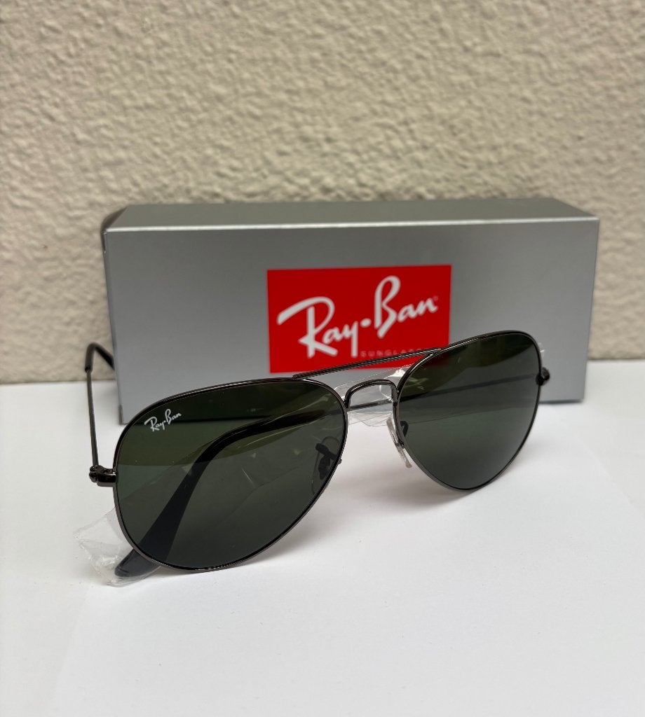 Rayban Aviator Gunmetal Green, Sieraden, Tassen en Uiterlijk, Zonnebril, Nieuw, Ophalen of Verzenden, Ray-Ban
