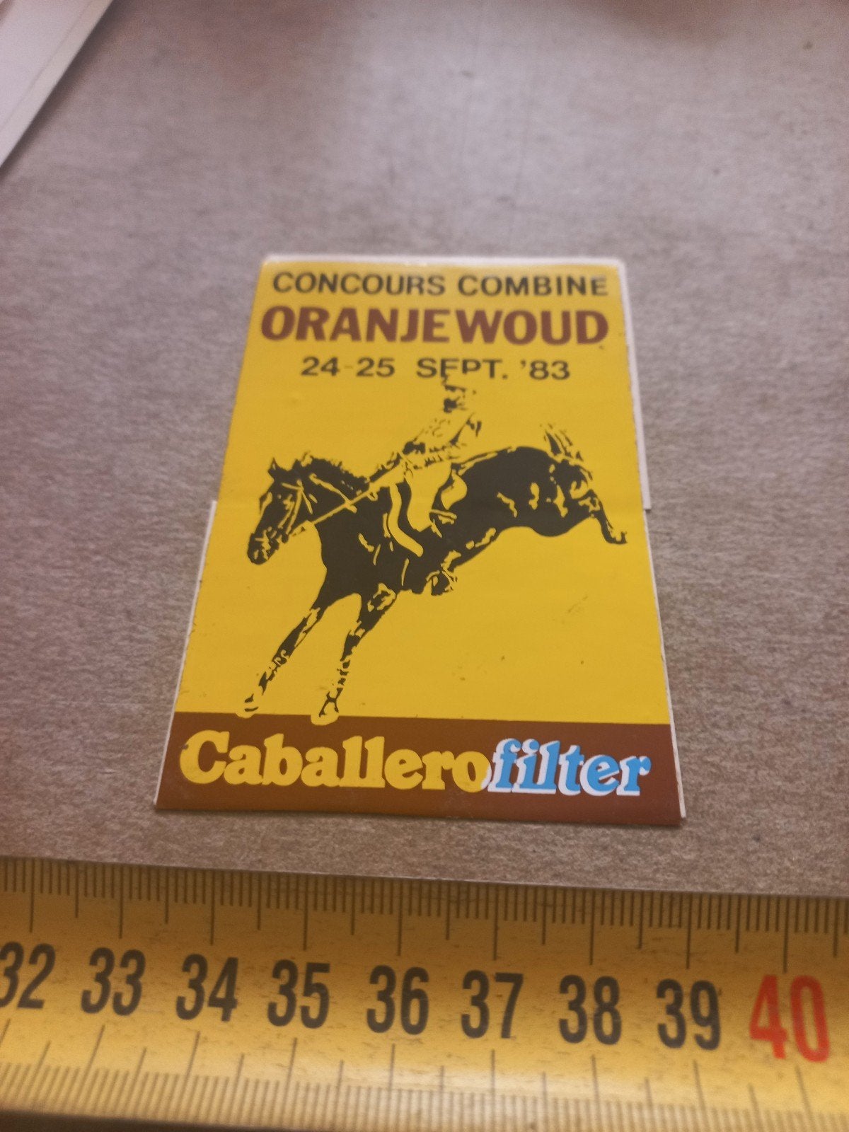 Vintage Caballero Filter Oranjewoud Concours Combine '83, Ophalen of Verzenden, Gebruikt