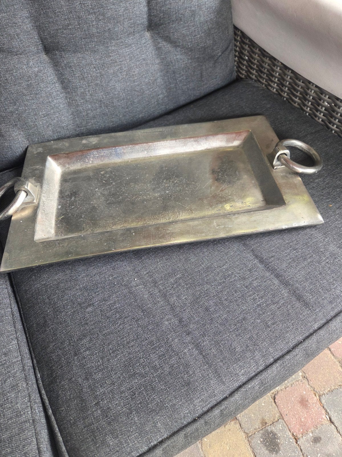 dienblad en etagere, Ophalen, Rechthoekig, Metaal