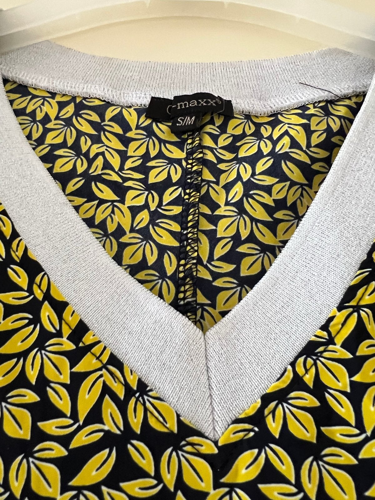 G-maxx t-shirt met Bladprint (S/M), Zwart, Ophalen of Verzenden, Zo goed als nieuw, Korte mouw