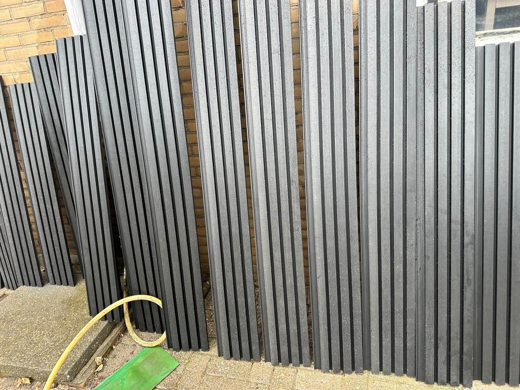 Restpartij composiet gevelbekleding - Zwart, Overige materialen, 1 tot 2 meter, Nieuw, Ophalen of Verzenden