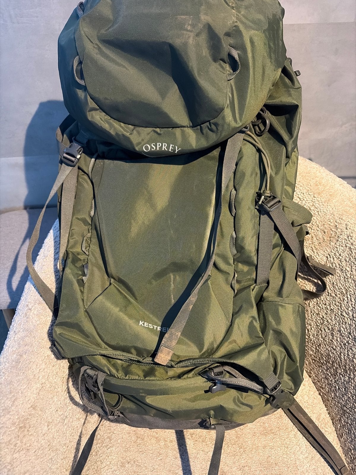 Osprey Kestrel 58 Trekking Rugzak - Zo goed als nieuw, 25 tot 40 cm, Zo goed als nieuw, Trekking, 60 cm of meer