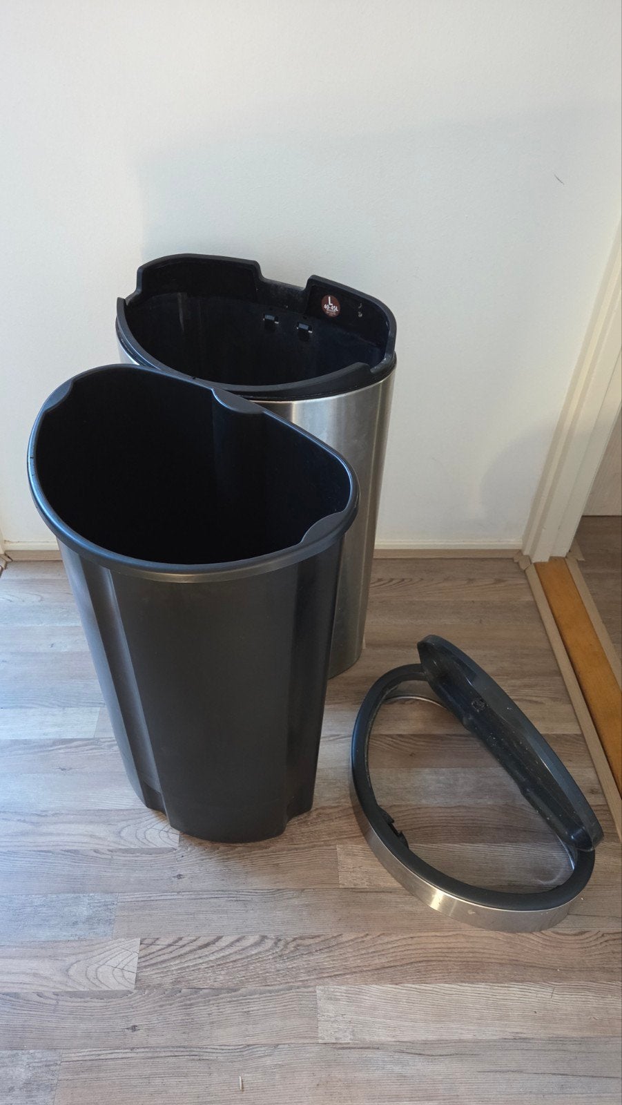 Brabantia Touch Bin 40L, 40 liter of meer, Ophalen, Gebruikt, Rvs