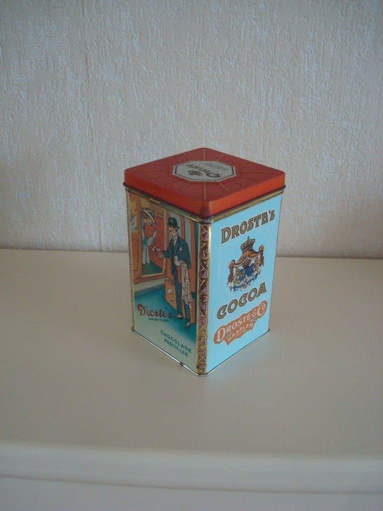 Blik Droste rechthoekig, Verzamelen, Blikken, Ophalen of Verzenden, Gebruikt, Overige, Droste