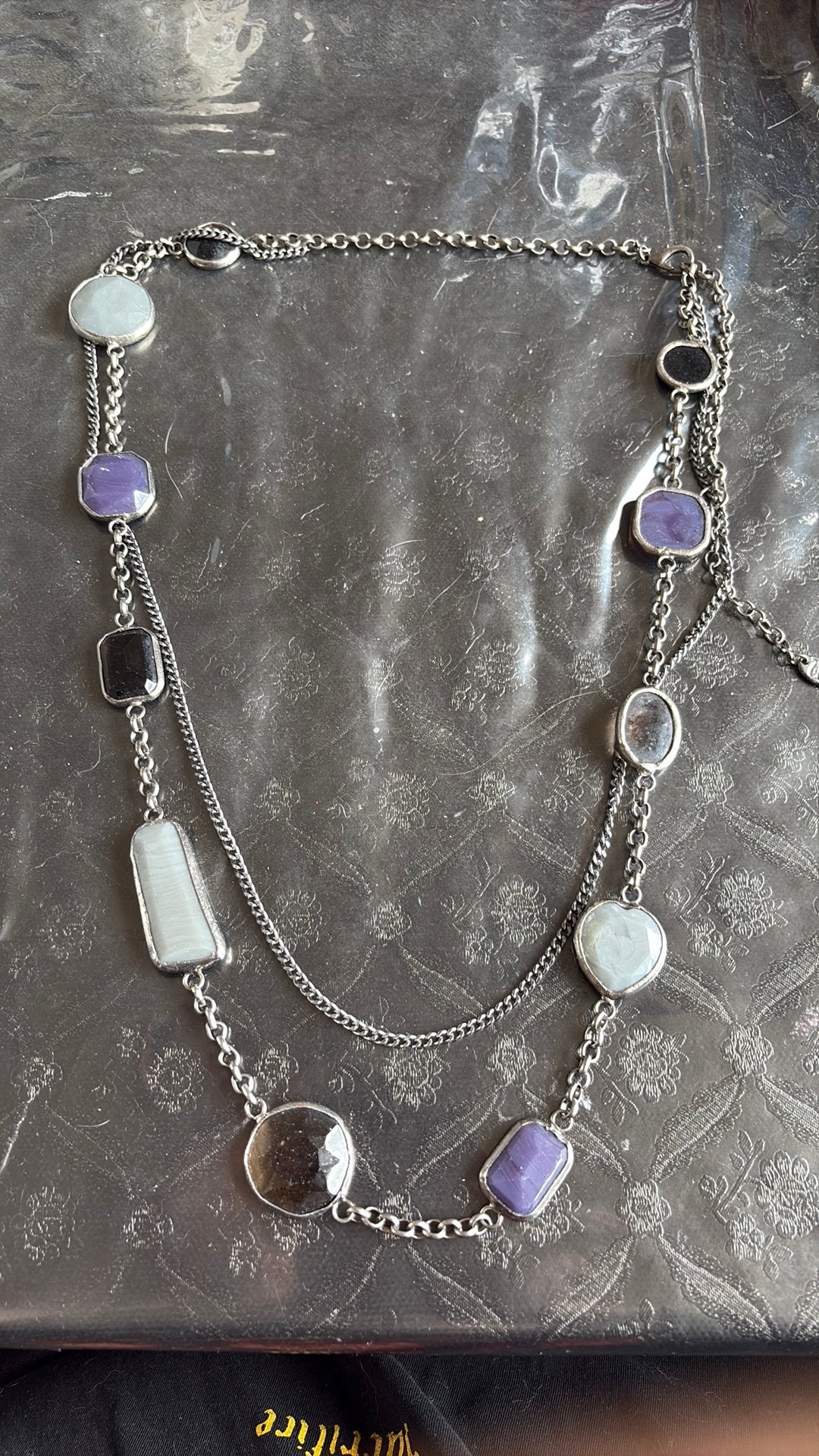 Vintage zware mooie ketting, Sieraden, Tassen en Uiterlijk, Kettingen, Ophalen of Verzenden, Gebruikt, Zilver, Overige materialen