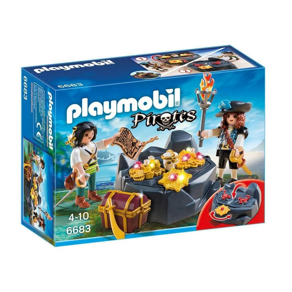 Playmobil Pirates 6683 - Schateiland met piraten, Kinderen en Baby's, Speelgoed | Playmobil, Zo goed als nieuw, Ophalen of Verzenden