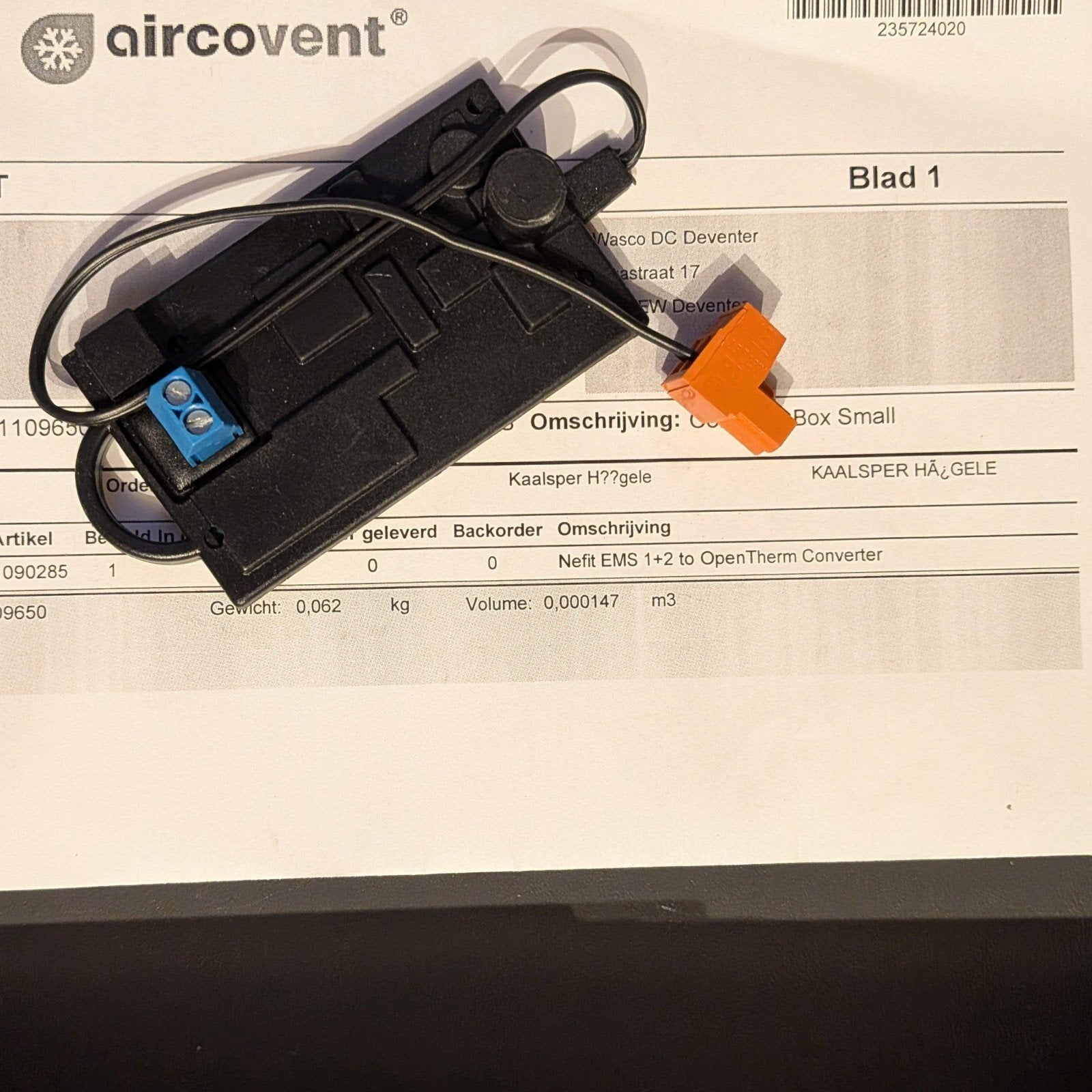 Nefit EMS OpenTherm Converter EMS 1+2, Doe-het-zelf en Verbouw, Ophalen of Verzenden, Nieuw