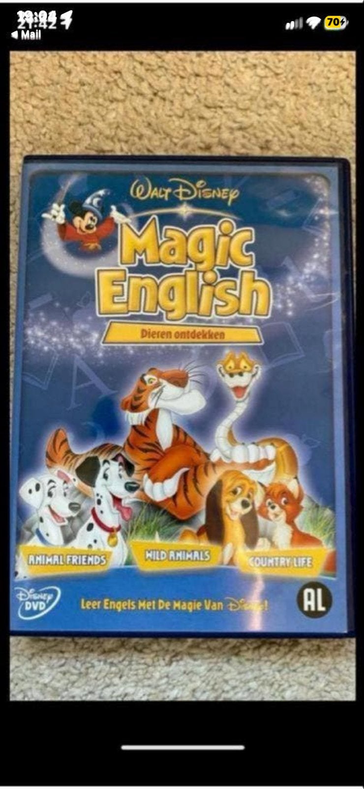 Walt Disney Magic English: Dieren ontdekken DVD, Alle leeftijden, Nederlands, Ophalen of Verzenden, Inclusief doosje