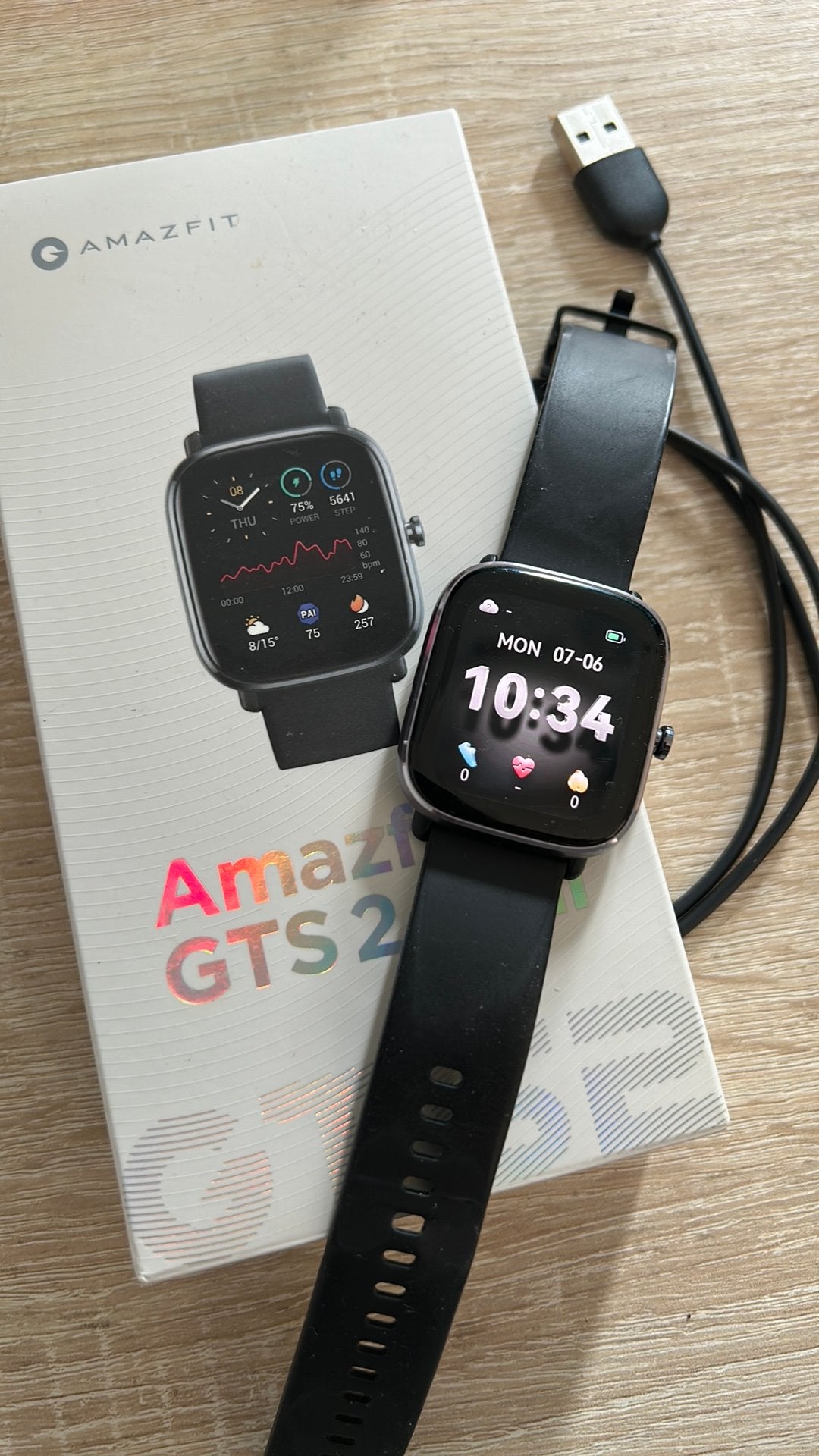 Amazfit GTS-2 Mini smartwatch, Ophalen of Verzenden, GPS, Gebruikt, Zwart