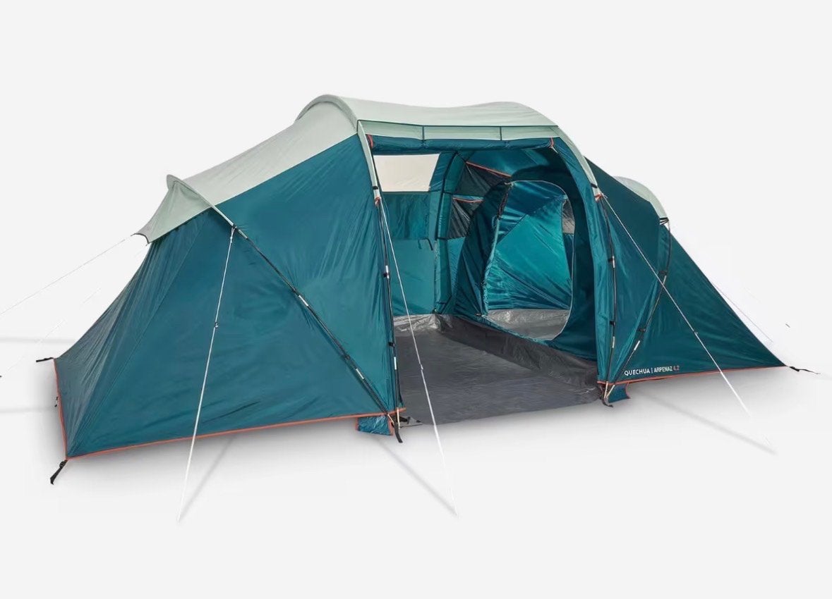 Quechua Arpenaz 4.2 familietent - Zo goed als nieuw, Caravans en Kamperen, Ophalen, Zo goed als nieuw, Tot en met 4