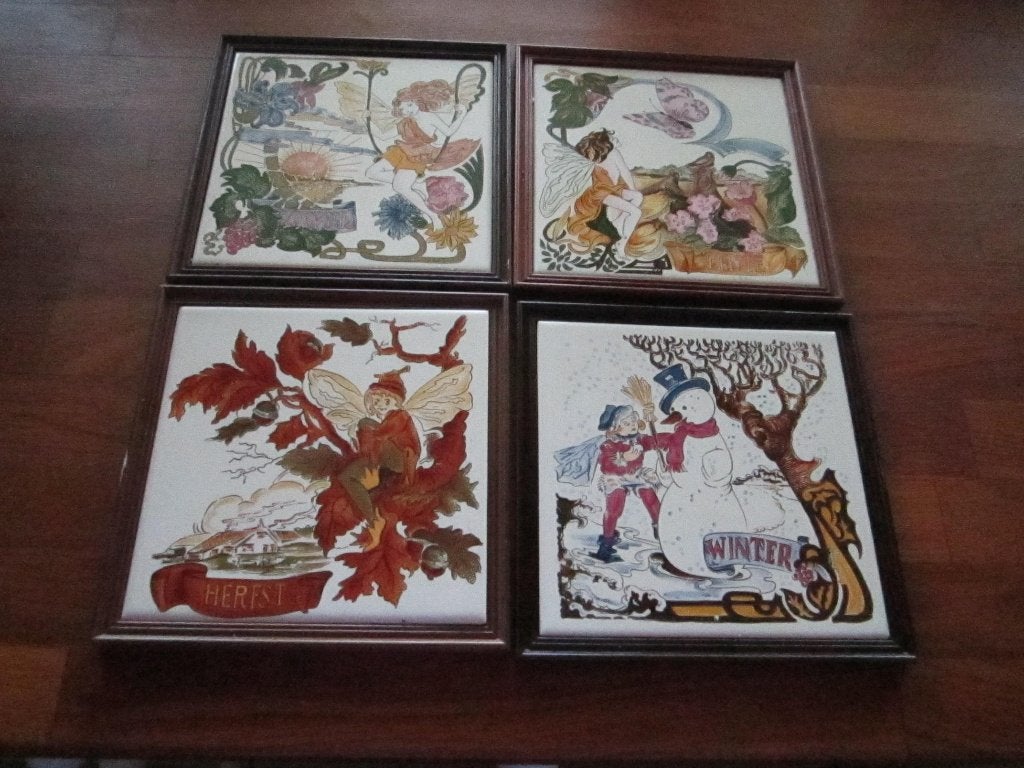 Set van 4 Regina tegels - Moeders voor Moeders, Ophalen of Verzenden