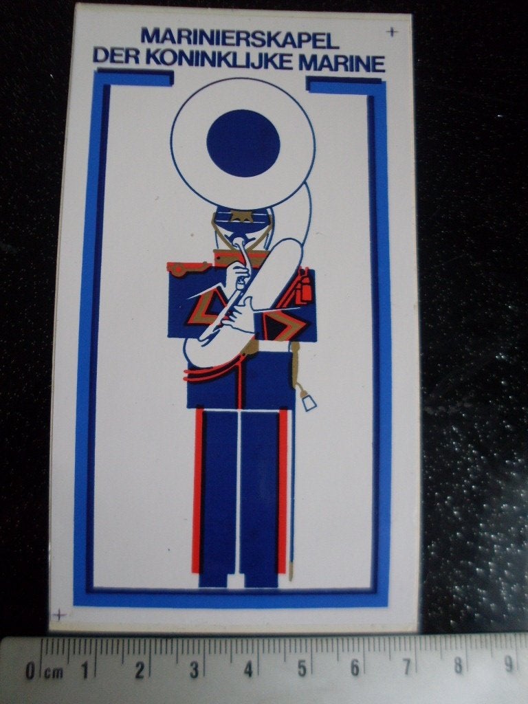 sticker marinierskapel der koninklijke marine logo embleem, Verzenden, Zo goed als nieuw, Bedrijf of Vereniging