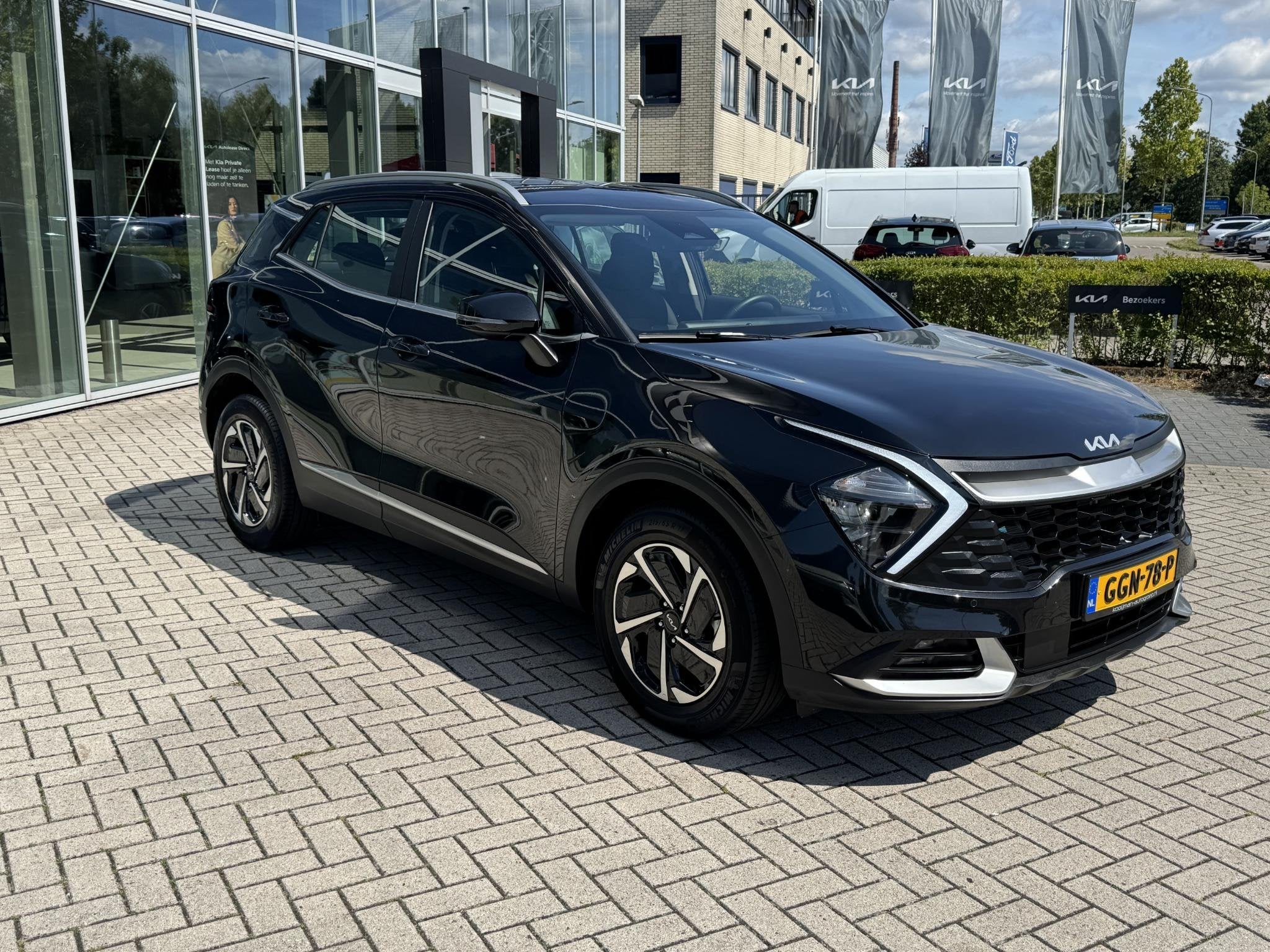Kia Sportage 1.6 T-GDi Hybrid DynamicLine Nav|Camera|Lmv, Auto's, Kia, Stof, Gebruikt, Euro 6, 4 cilinders