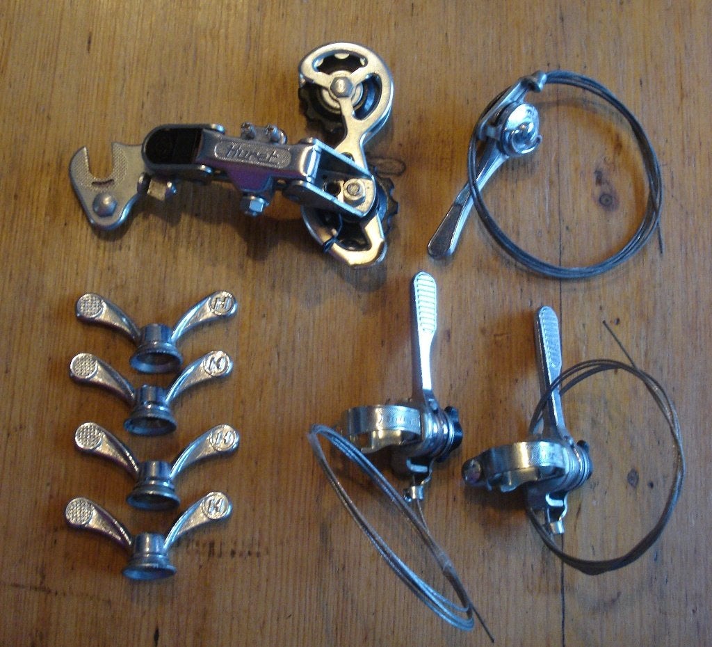 oldtimer fietsonderdelen Huret vintage fiets verzenden, Zo goed als nieuw, Derailleur of Ketting, Oldtimerfiets, Ophalen