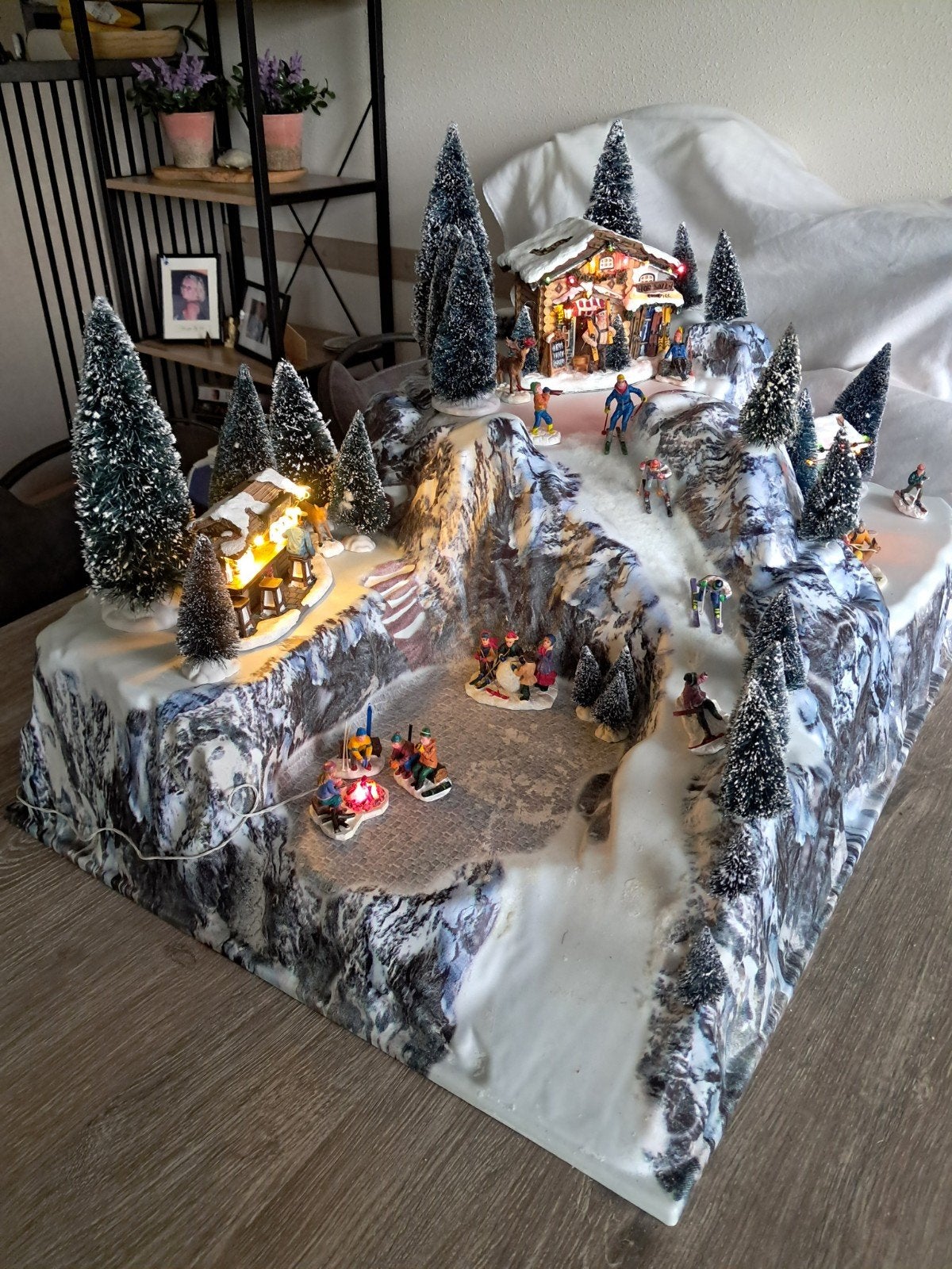 Groot kerstdorp compleet zoals u ziet luville 3 kersthuisjes, Diversen, Ophalen