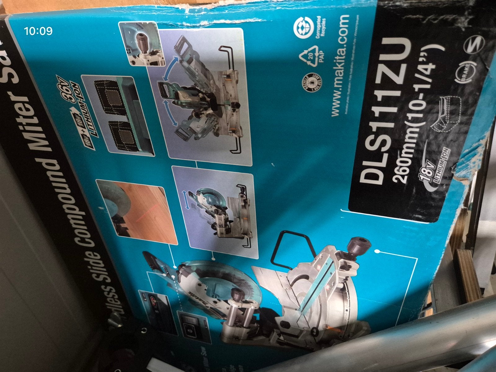 dls111zu makita verstekzaag/afkortzaag, Ophalen, Cirkelzaag, 70 mm of meer, Nieuw