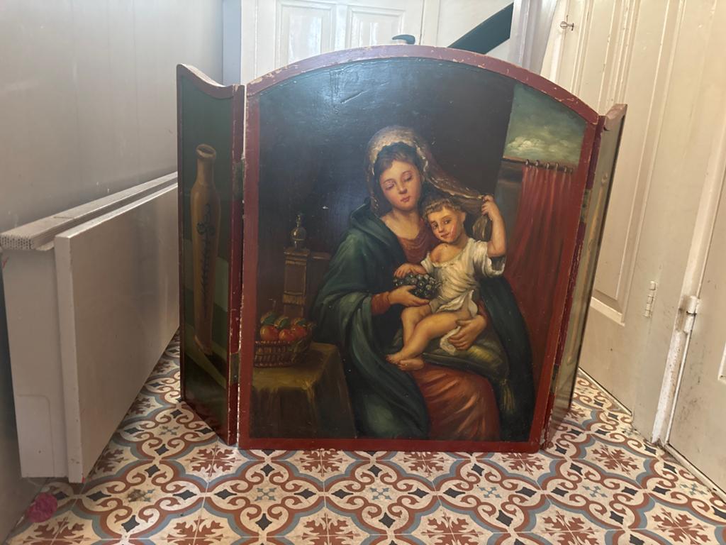 Antiek drieluik met religieuze voorstelling, Antiek en Kunst, Antiek | Overige Antiek, Ophalen