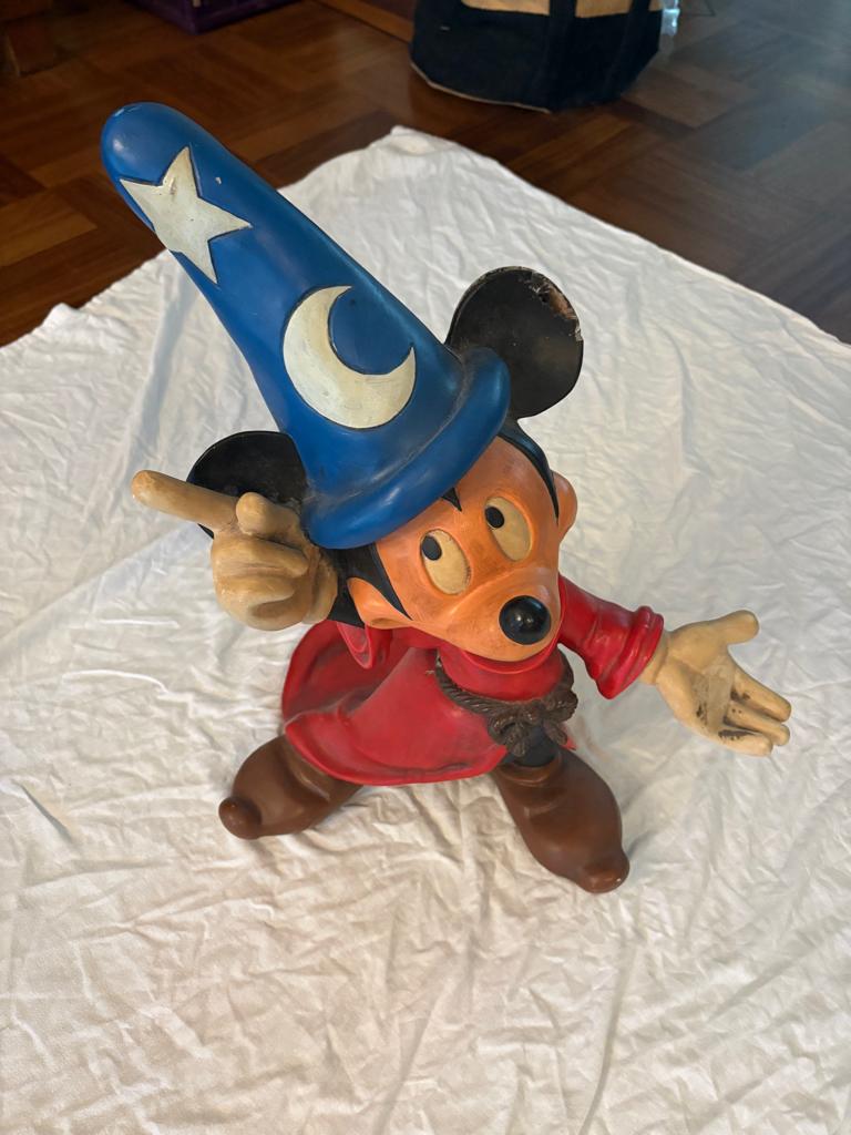 Mickey Mouse the Sorcerer groot beeld Vintage, Ophalen, Mickey Mouse, Gebruikt, Beeldje of Figuurtje