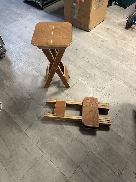 inklapbaren krukken (licht bruin), Huis en Inrichting, Barkrukken, 5 krukken of meer, Met voetsteun, 60 tot 90 cm, Ophalen of Verzenden