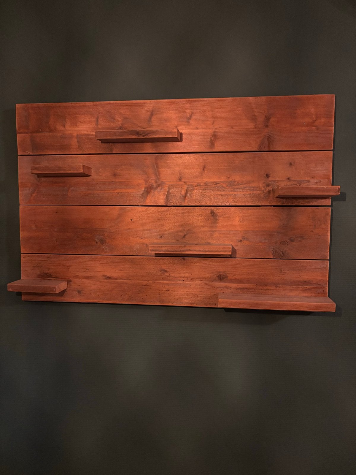 Houten wanddecoratie met planken - Handgemaakt, Huis en Inrichting, Ophalen, Gebruikt