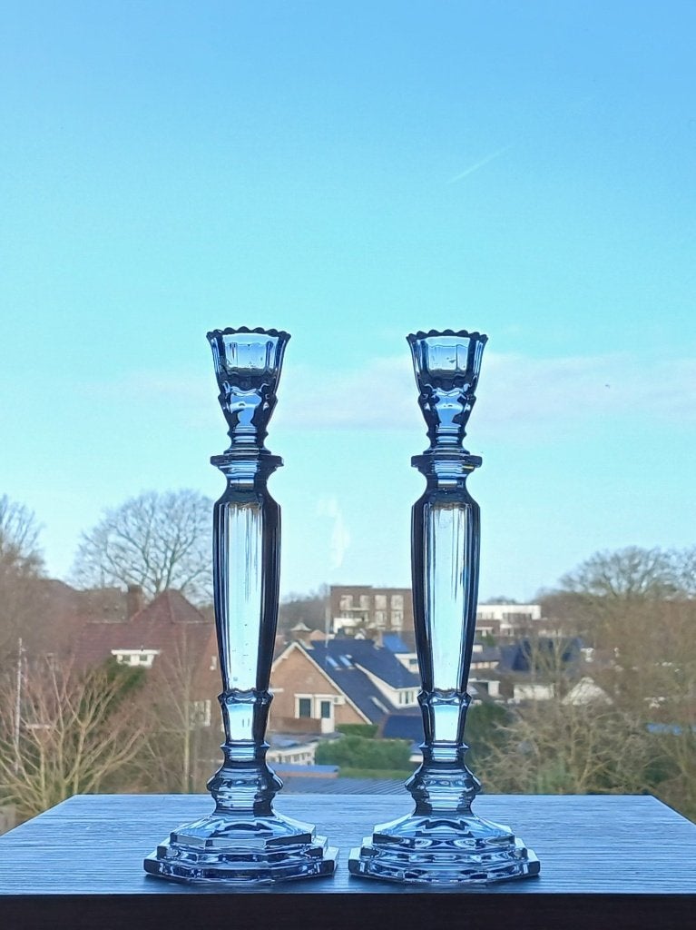 Stel Kandelaars Bleikristall, Ophalen of Verzenden, Kristal